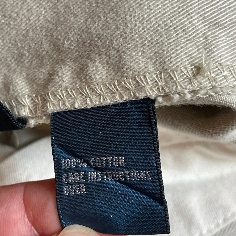 Polo Ralph Lauren Mens Khaki Chino Pants 38x30 Tan‎ Cotton Straight Flat Front